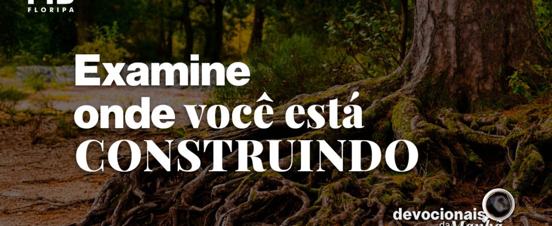 Devocional da manhã do dia 02/07/2026 – Examine onde você está construindo
