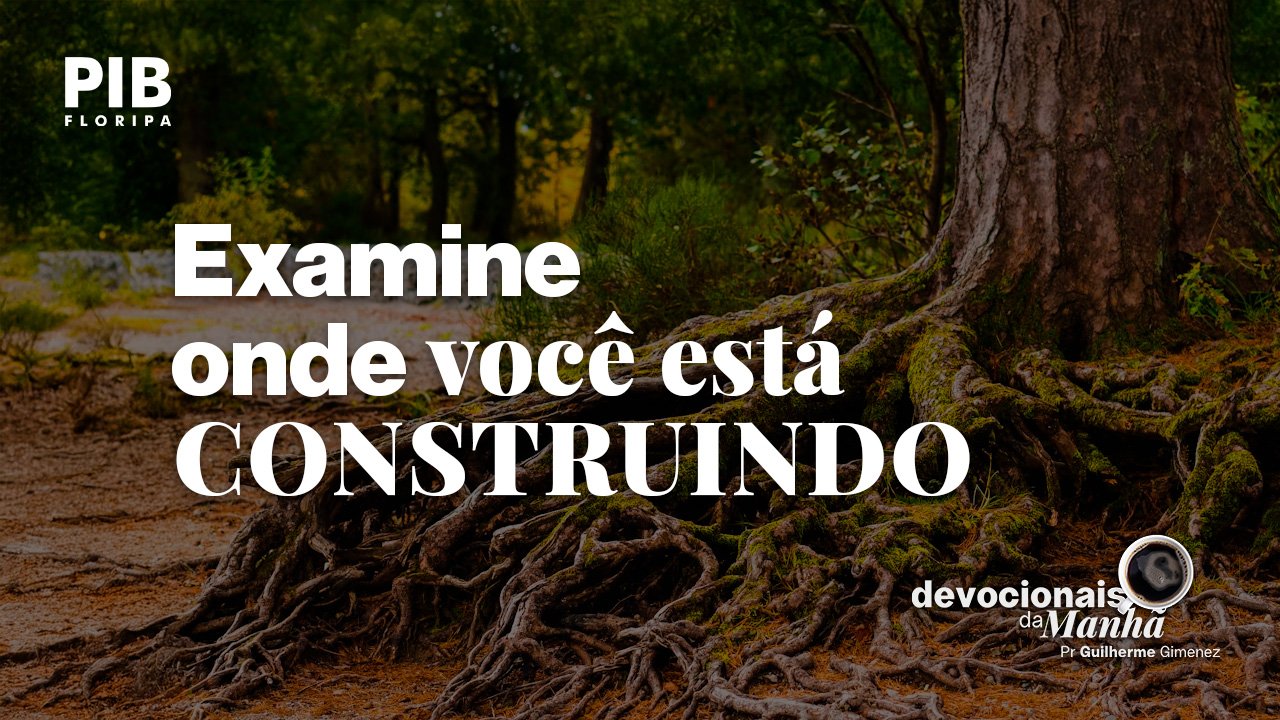 Devocional da manhã do dia 02/07/2026 – Examine onde você está construindo